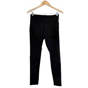 🌈 6/$60 Forever 21 Leggings Y2K Black High Rise Sheer Pocket Size Medium